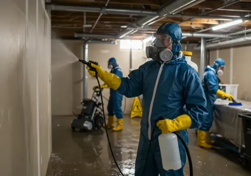 Basement Sanitization and Antimicrobial Treatment process in North Terre Haute, IN